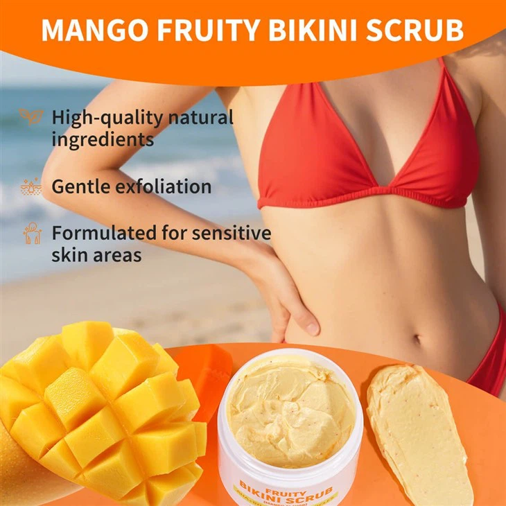 MOOYAM 200g Exfoliating Whitening Three Flavors Watermelon, Strawberry, And Mango Bikini Scrub suppliers